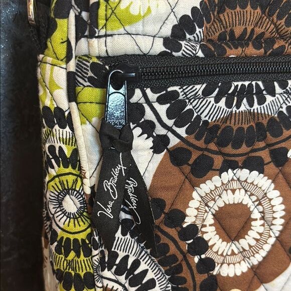 Vera Bradley Cocoa Moss Stylish Floral Shoulder Bag - Multicolor Green/Brown - Picture 9 of 9